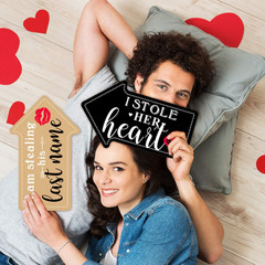 10 Pieces She Said Yes Sign Engagement Photo Props Engagement Announcement Photo