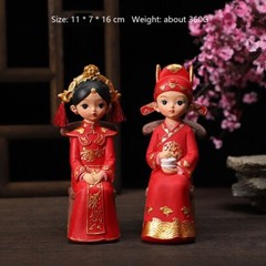 Gifts Decoration Chinese Wedding Room Resin Character Ornaments Crafts Layout