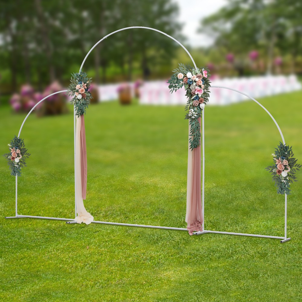 3 Pcs Stand Metal Shelf Wedding Balloon Backdrop Rack Venue Decor Frame Outdoor