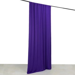 5 ft x 10 ft PURPLE 4-Way Stretch Spandex Divider Backdrop Curtain Party Wedding