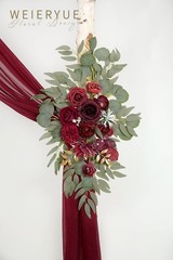 Artificial Wedding Arch Flowers Kit(Pack of 3),2Pcs Artificial Flower Arch