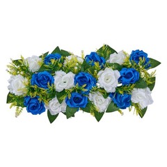 VEVOR Flower Balls Wedding Centerpieces Fake Flower Arrangement Blue+White 10PCS