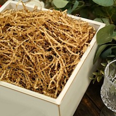 8 oz NATURAL Kraft Crinkle Paper Shred BASKET Gift Box Filler Party Decorations