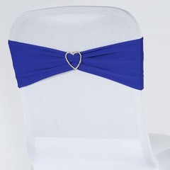 10 Royal Blue Spandex STRETCHABLE CHAIR SASHES Wedding Party Decorations SALE