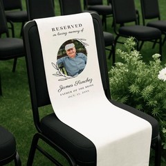 Customized Photo Reserved Memorial Wedding Chair Fabric Sign