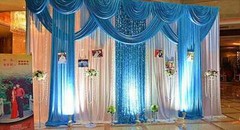 3 X 15M Telescopic Heavy Duty Pipe and Drape Kit Wedding Backdrop Frame Stand