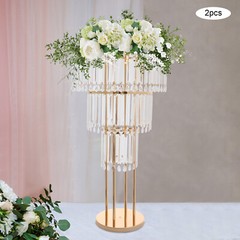 3-Tier Flower Stand for Wedding, Crystal Flower Stand, Weddings Decoration