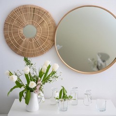 9 Inch Round Mirror for Tables at Wedding, Mirror Tiles for Crafts and DIY Pr…