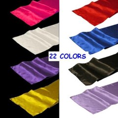 25 Pack of 12″ x 108″ Satin Table Runners – 22 Colors!