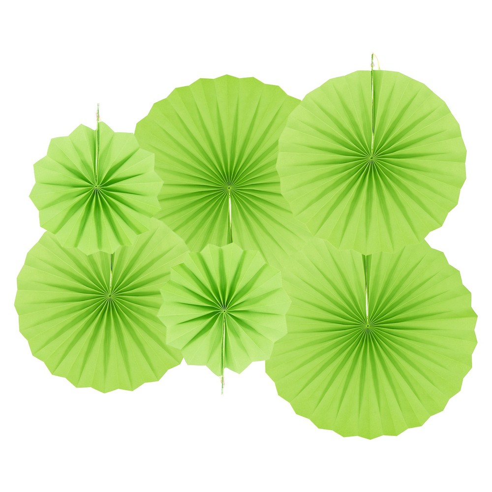 12Pcs Hanging Paper Fans Party Set Decoration for Home Birthday Wedding Green
