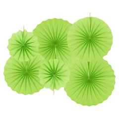 12Pcs Hanging Paper Fans Party Set Decoration for Home Birthday Wedding Green