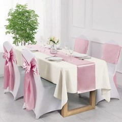 5 Pcs Satin Table Runner Wedding Banquet Decoration Tablecloth Party (12″X108″)
