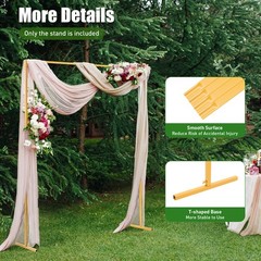 2×2m Flowers/Balloons Stand, Adjustable Wedding Stand, Iron Square Arch Stand