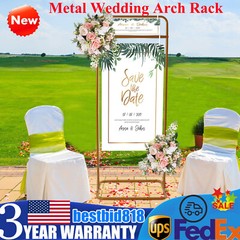 Metal?Wedding?Arch Rack Sign Poster Stand Metal Frame Garden?Display Stand Gold