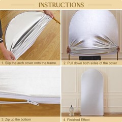 Arch Cover Backdrop Cover 1 Pieces Elastic for Wedding Birthday Photo Background