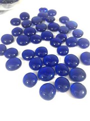 10 Lb Flat Glass Marbles/Pebbles (Very Dark Blue with iridescence 0.65″~900PCs)
