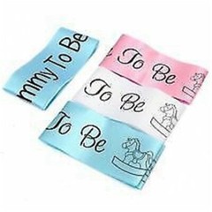 Party sash Pink SHOWER SASH MUM SHOWER Boy Girl White SASH Baby simple color