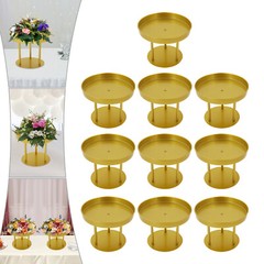 20cm/30cm Circular Flower Stands 10Pcs Wedding Flower Stand, Gold Flower Stand