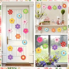 Konsait Flower Cutouts, 63Pcs Colorful Flower Paper Cutouts for Bulletin Boar…