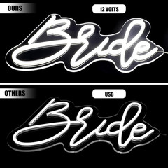 Large Bride to Be Neon Sign with Dimmer for Bridal Shower & Bachelorette Party