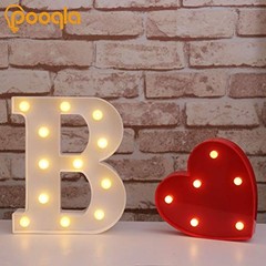 LED Marquee Letter Lights Sign, Light Up Alphabet Letter Letter B Warm White