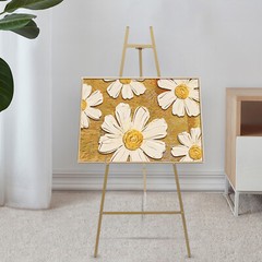 Tall Steel Pipe Portable Floor Easel Stand for Decorative Display Gold Wedding