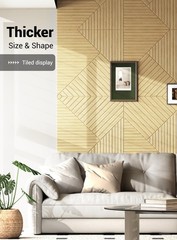 Acoustical Wall Panels,6 Pack 23.6×23.6 Inch UV Wood Texture Wall Art for L