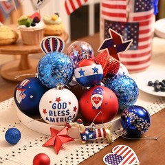DecorbyHannah 4th of July Tree Ornaments Decorations,60ct Patriotic Ornaments…