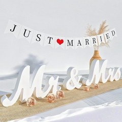 Wedding Table Strap Just Married Banner Wedding Anniversary Wedding Decorations