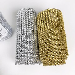 Crystal Diamond Ribbon Wrap Wedding Home Cake Crafts Decor Silver Gold BIG LOT
