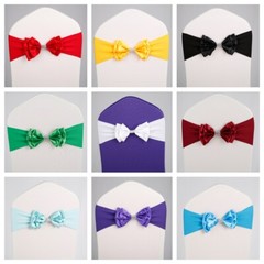 10/25/50 Spandex Satin Bow Chair Sashes Cover Wedding Party Banquet Decoration