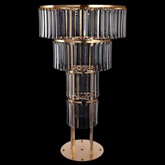 Wedding Gold Crystal Flower Stand, Round Pedestal Stand, Crystal Flower Stand