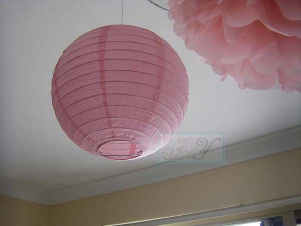 9x 30cm pink paper lanterns engagement wedding birthday party venue decoration