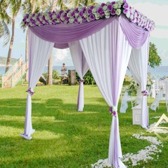 10X10FT 4Post Canopy Chuppah Mandap Wedding Photo Studio Background Hardware Kit