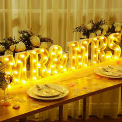 6 Pcs Mr and Mrs LED Sign Wedding Decor Sweetheart Table Decoration Mr and Mrs