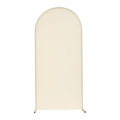 Set of 3 Metal Arch Backdrop Stand Gold Beige Wedding Party Arch Backdrop Stand