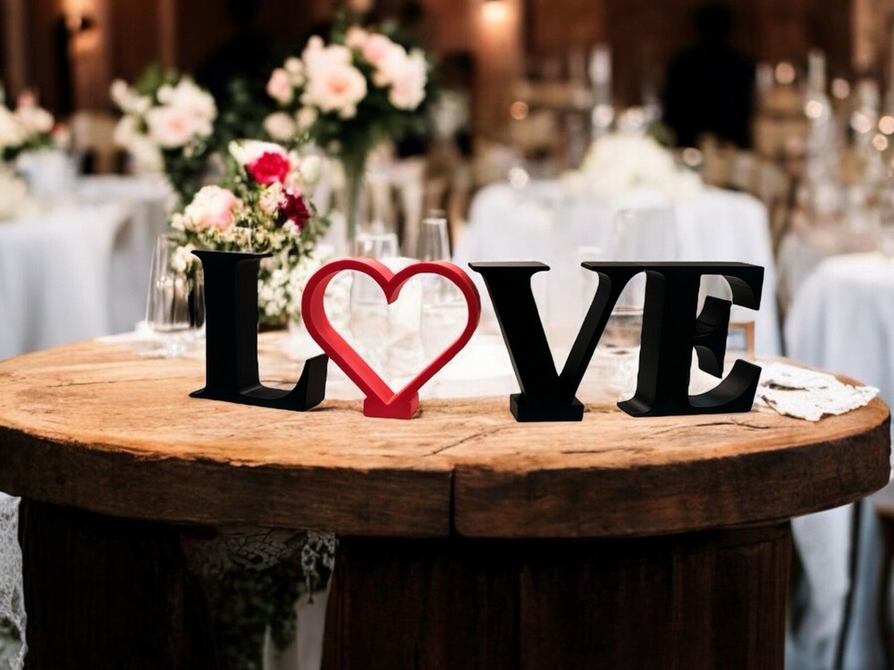 3D Printed Stackable Love Letters