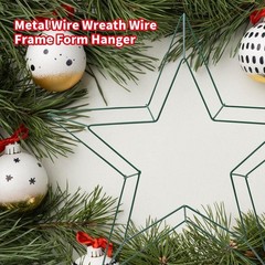 4pcs Wire Wreath 13.8 Inch Star Metal Wreath Form for Crafts Floral Wire Wrea…