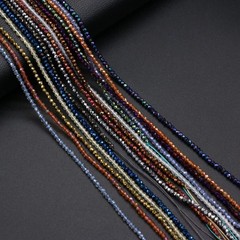 10 Strands Artificial Color Plating Faceted Beads Synthetic Colorful Crystal …