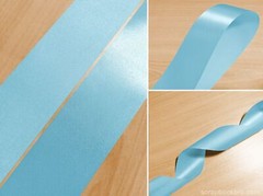 Sky Blue 10mm 16mm 25mm 40mm Satin Ribbon For Scrapbooking Wrap Decorations