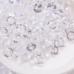 1000* 3-10mm Artificial Diamonds Fake Crystals Clear Gemstone Acrylic Stones UK