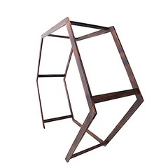 7 ft Dark Brown Hexagon Natural Wood Wedding Arch Backdrop Stand Party Supplies