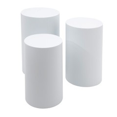 3 Piece Round Cylinder Pedestal Stands For Party Wedding Party Display Decor