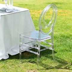 Clear Stackable Acrylic Transparent Armless Chiavari CHAIR Oval Back Party Event
