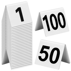 Tuanse 100 Pcs Acrylic Table Numbers 1-100 Double Sided Minimalist Restaurant…