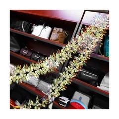 Iridescent Hanging Decorations Garland, 6ft Long Roll Shiny Foil Metallic Ban…