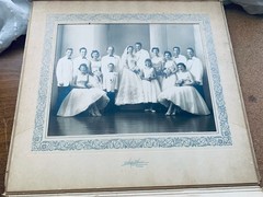 1950s Wedding Party 8×10 Photograph Chicago Family Bride Groom American Marriage