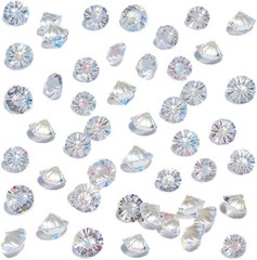 HANSGO 500PCS Diamonds, Mini Clear Fake Diamonds Acrylic Gems Table Scatter Crys