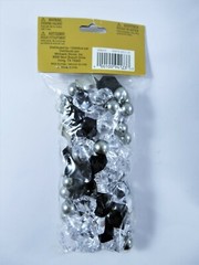 Decorative Bowl Fillers Table Scatters Acrylic Clear Black Silver 6 Packages