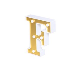 6″ tall GOLD F LED Lighted Marquee Letters Sign Party Wedding Events Decorations